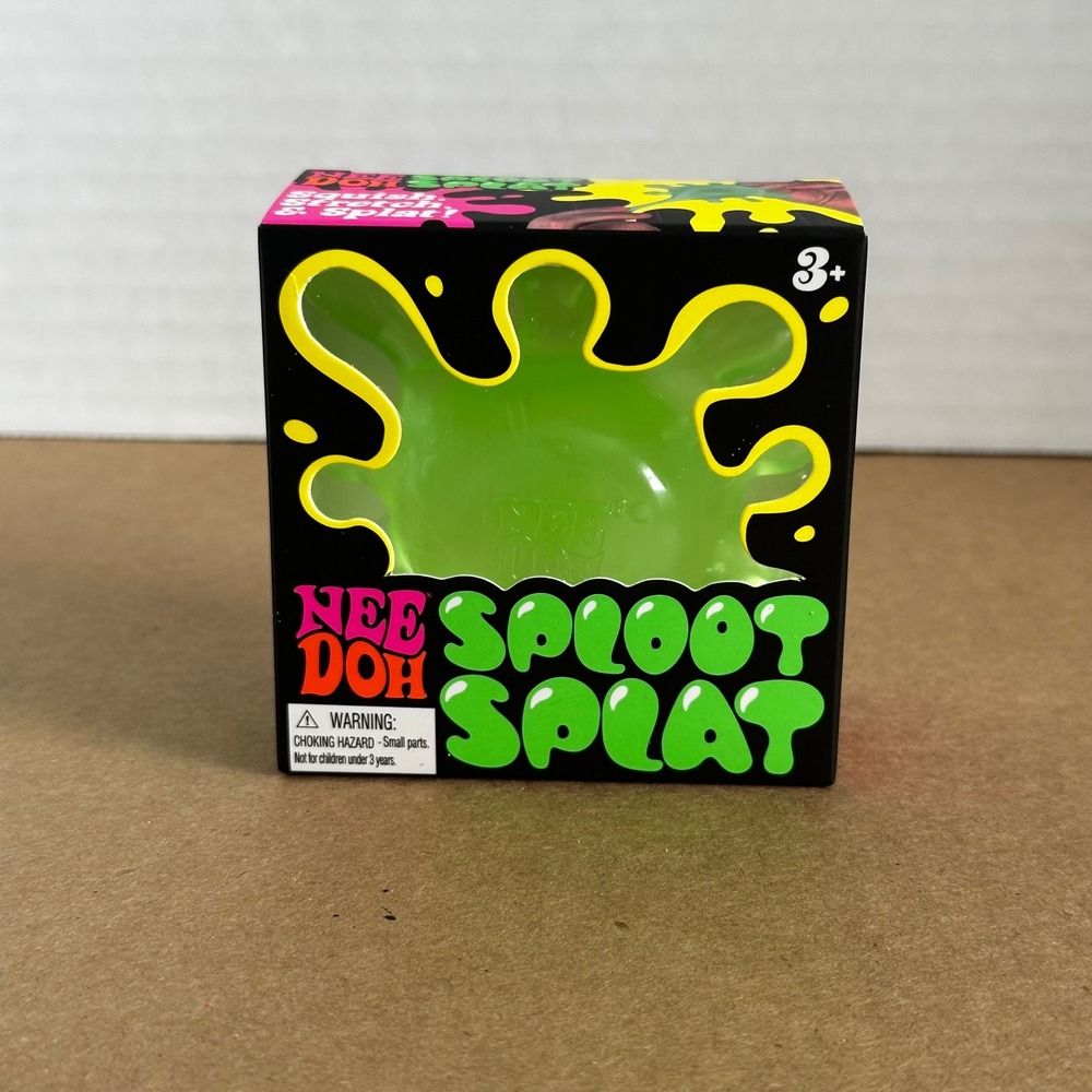 NeeDoh Sploot Splat Kids OS Green New Squishy Stretchy Fidget Toy